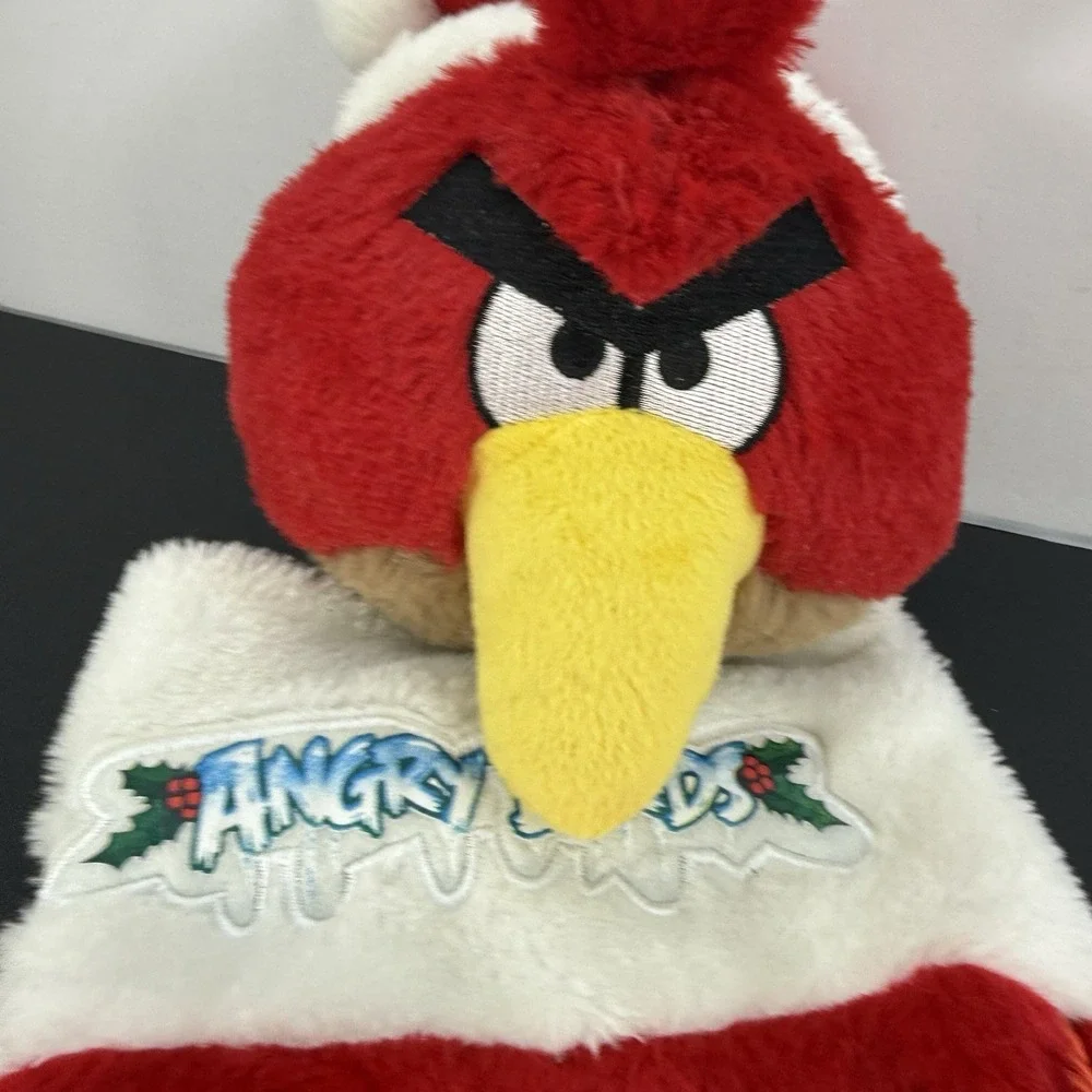 ANGRY BIRDS CHRISTMAS STOCKING RED BIRD PLUSH w/ Angry Bird Stuffed Head